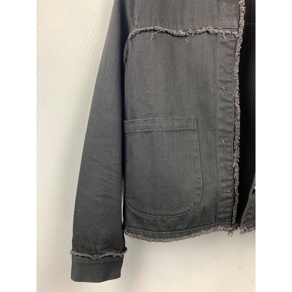 Women's Mod Ref Black Denim Jacket Size M - Picture 4 of 8